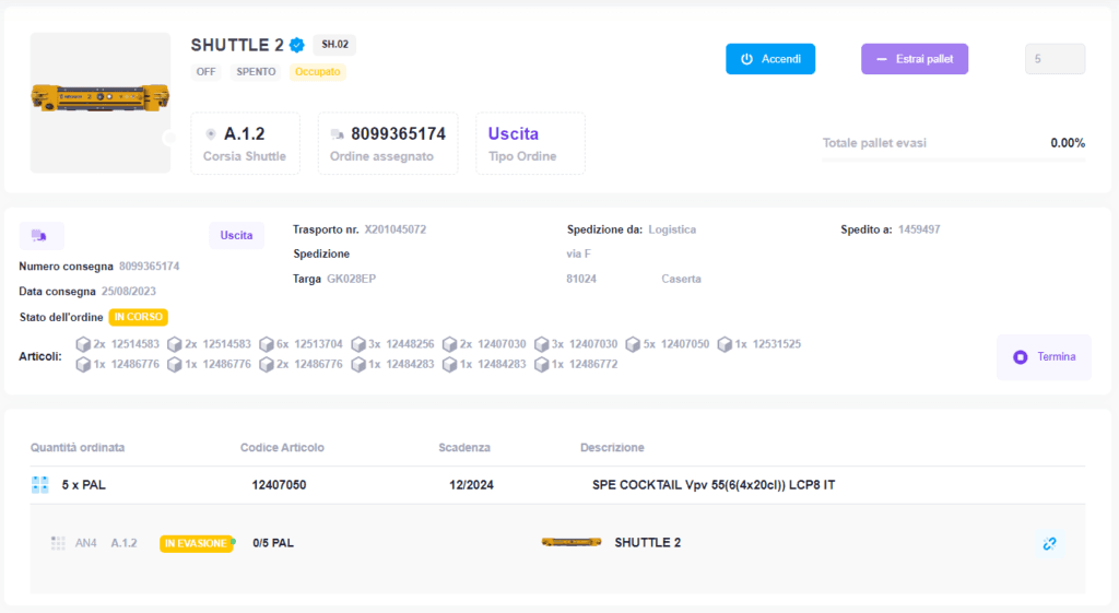 W-Map gestione ordini