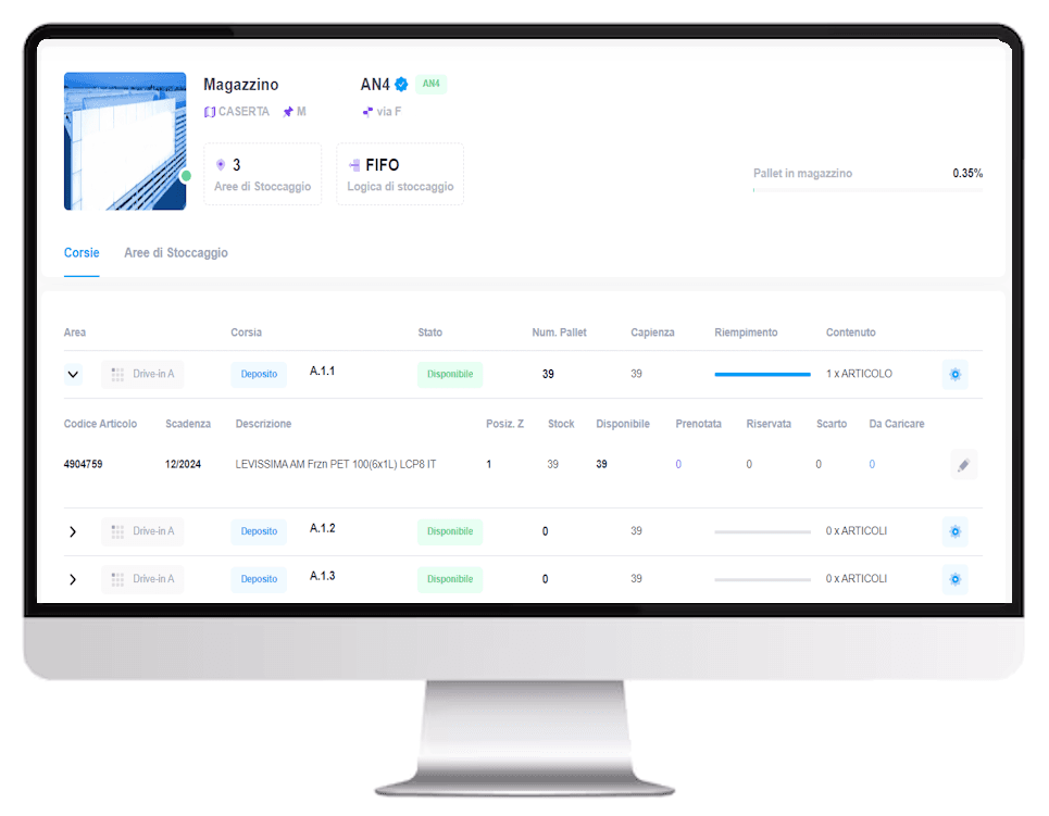 W-Map interfaccia monitor principale